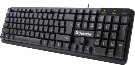 Проводная клавиатура Defender 45559 Symbol HB-559 RU,черный,104 кн,1.5м