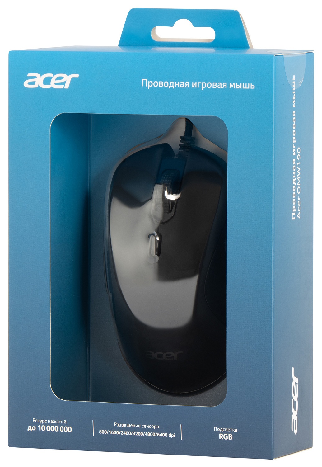 Мышь Acer OMW190 черный оптическая (6400dpi) USB (6but) Мышь Acer OMW190 черный оптическая (6400dpi) USB (6but)