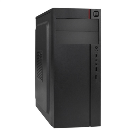 Корпус Miditower ExeGate AA-440-AA400 (ATX, AA400 8 см, 2*USB, аудио, черный)