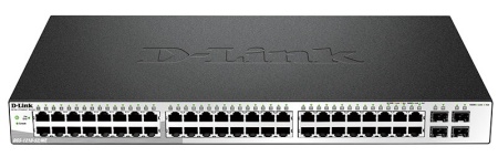 Коммутатор D-Link Managed L2 Metro Ethernet Switch 48x1000Base-T, 4x1000Base-X SFP, Surge 6KV, CLI, RJ45 Console