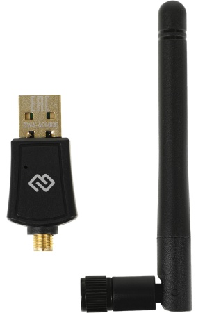 Сетевой адаптер Wi-Fi Digma DWA-AC600E AC600 USB 2.0 (ант.внеш.съем) 1ант. (упак.:1шт)