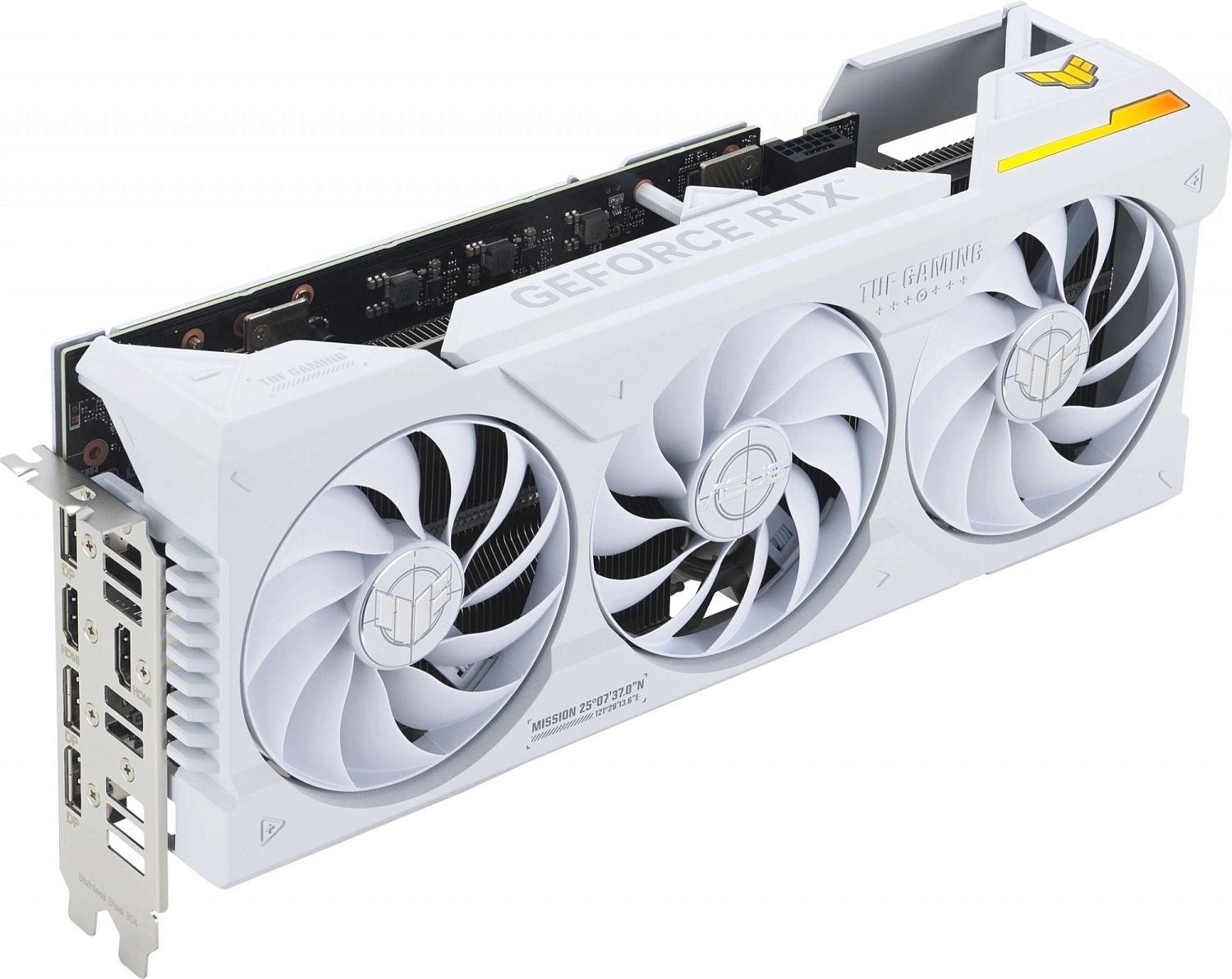 Видеокарта Asus PCI-E 4.0 TUF-RTX4070TIS-O16G-WHITE-GAMING NVIDIA GeForce RTX 4070TI Super 16Gb 192bit GDDR6X 2730/21000 HDMIx2 DPx3 HDCP Ret