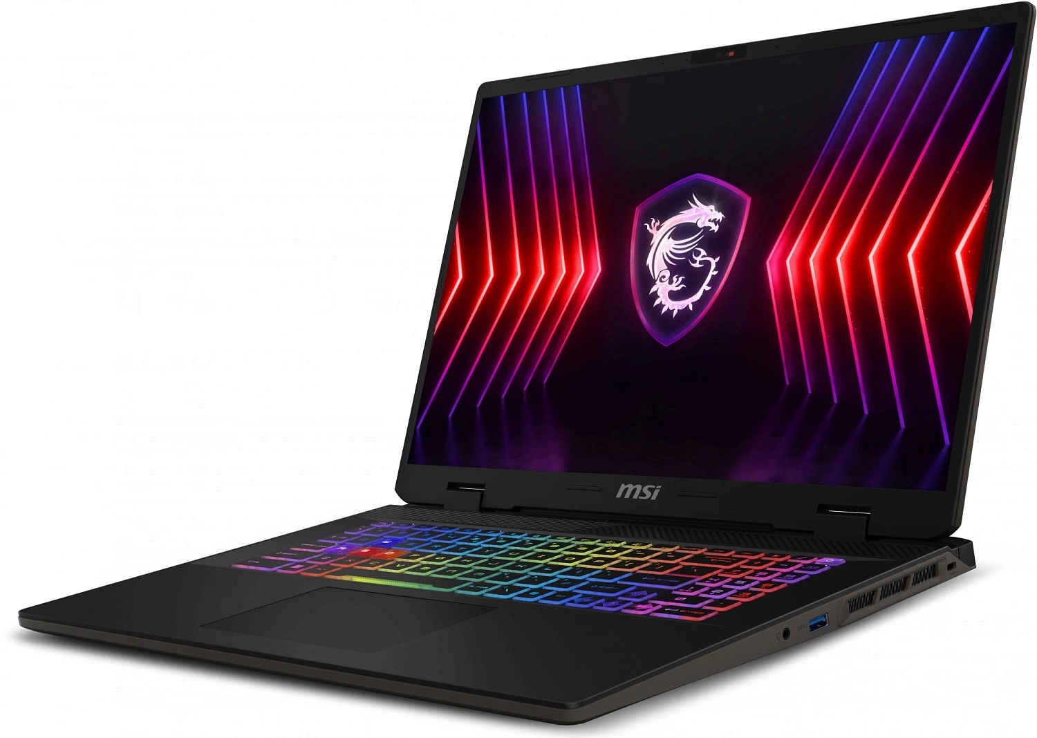Ноутбук MSI Sword 17 HX B13VFKG-099XRU Core i7 13700HX 16Gb SSD1Tb NVIDIA GeForce RTX4060 8Gb 17" FHD+ (1920x1200) Free DOS grey space WiFi BT Cam (9S7-17T214-099)