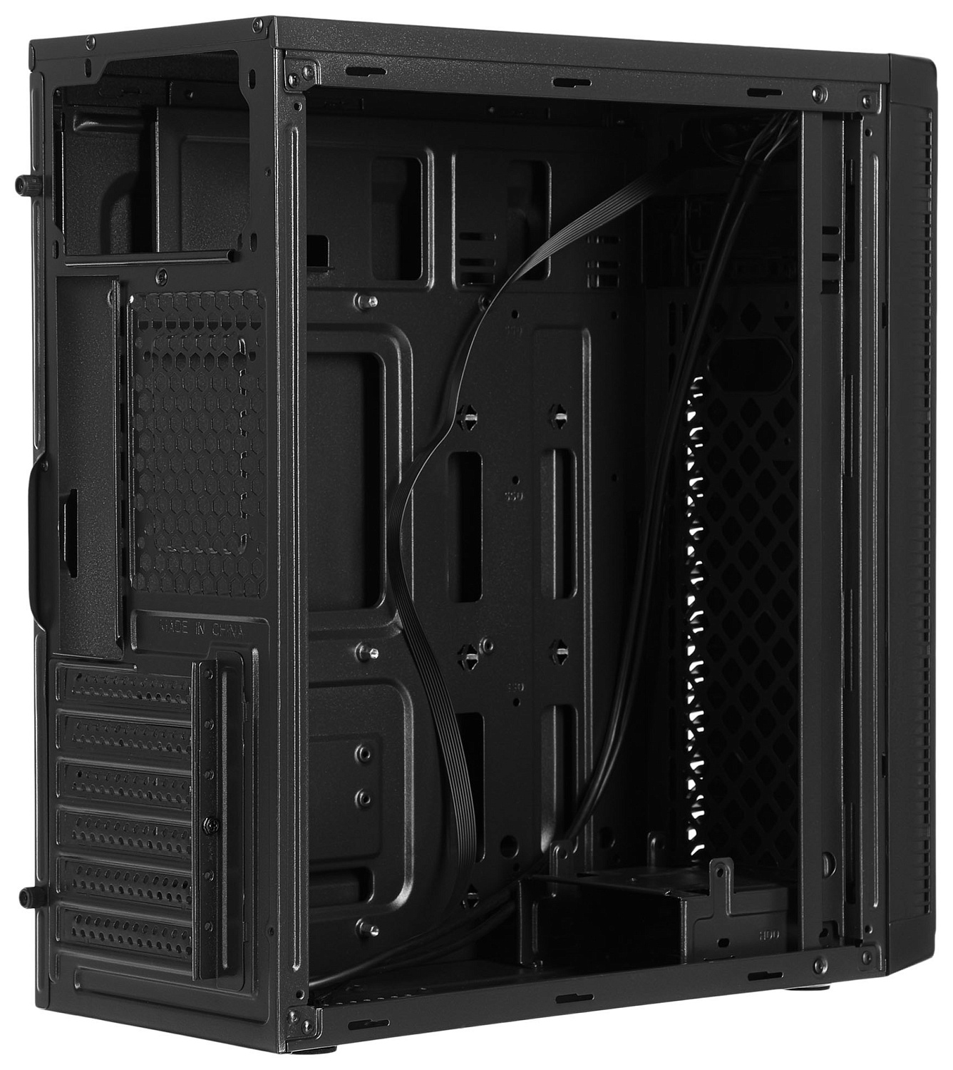 Корпус Digma DC-ATX100-U2 черный без БП ATX 1x80mm 2x120mm 2xUSB2.0 audio