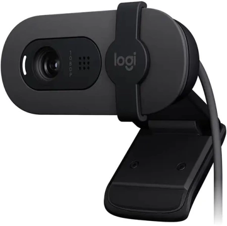 Камера Web Logitech HD Webcam Brio 100 черный 2Mpix (1920x1080) USB-A с микрофоном (960-001587)