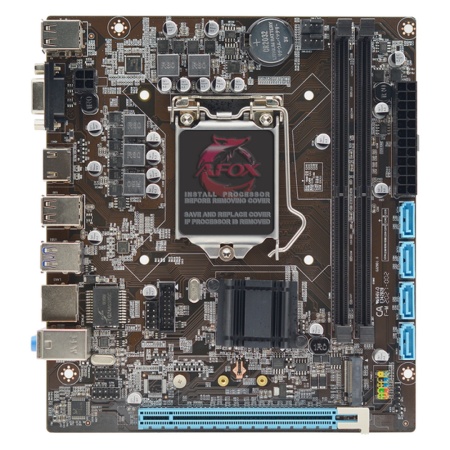 AFOX motherboard intel H110, INTEL Socket 1151, 100Mbps, Micro-ATX (17*19cm) IH110D4-MA2