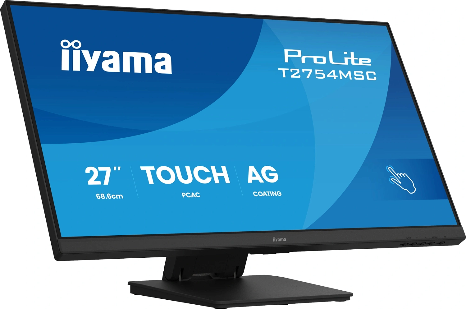 Монитор Iiyama 27" ProLite T2754MSC-B2AG черный IPS LED 4ms 16:9 HDMI M/M глянцевая HAS 1000:1 300cd 178гр/178гр 1920x1080 75Hz VGA DP FHD USB Touch 2.9кг
