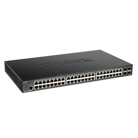 Коммутатор D-Link Bad Pack DGS-1250-52XMP/A1A L2 Smart Switch with 48 10/100/1000Base-T ports and 4 10GBase-X SFP+ ports (48 PoE ports 802.3af/802.3at (30 W), PoE Budget 370W), {5}, (443022)