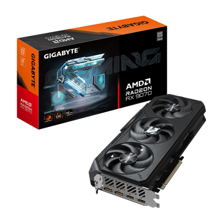 Видеокарта Gigabyte RX9070 GAMING OC 16GB GDDR6 256bit 2xDP 2xHDMI 3FAN RTL