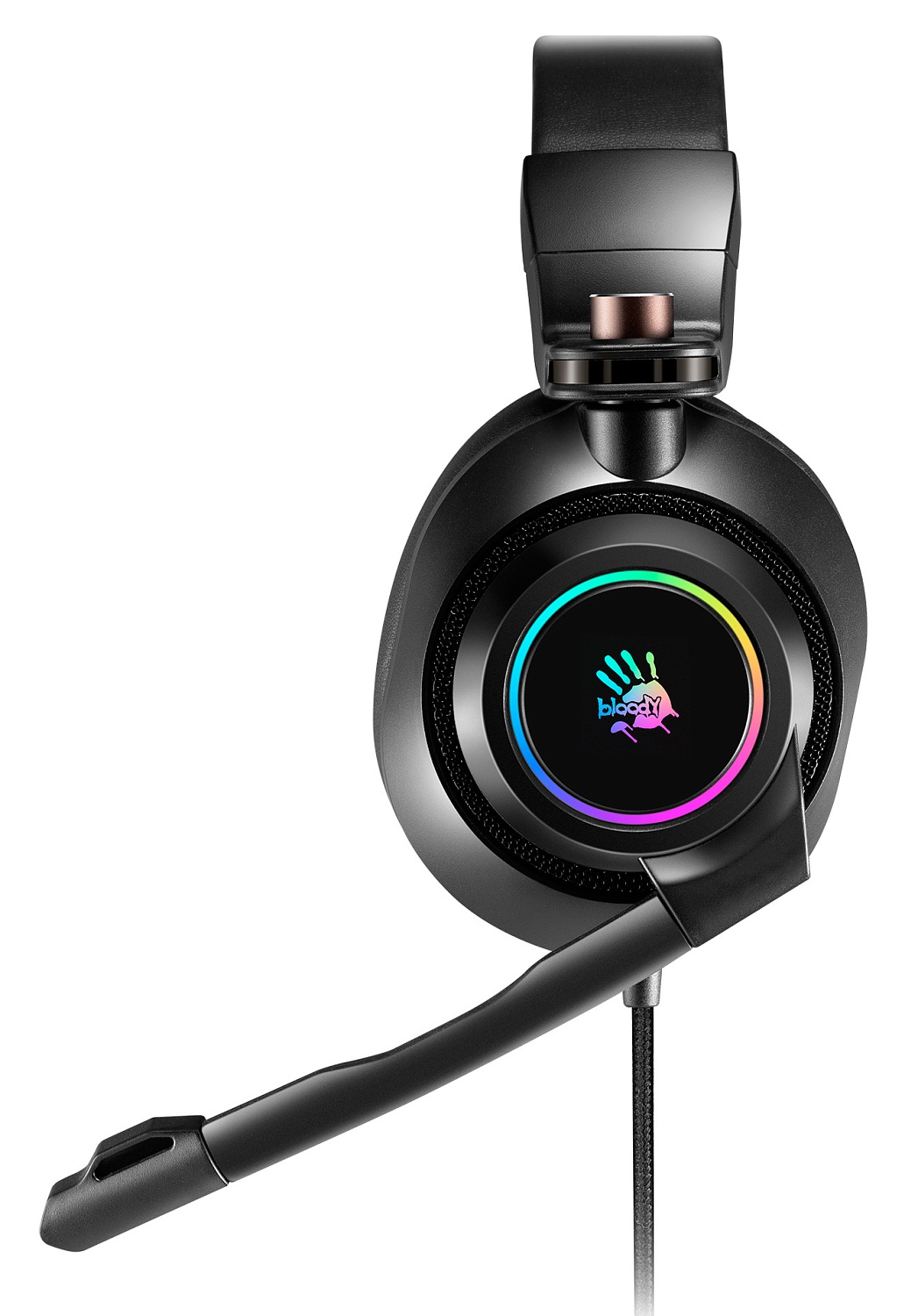 Наушники с микрофоном A4Tech Bloody G580 черный 2м мониторные USB оголовье (G580 USB /BLACK)