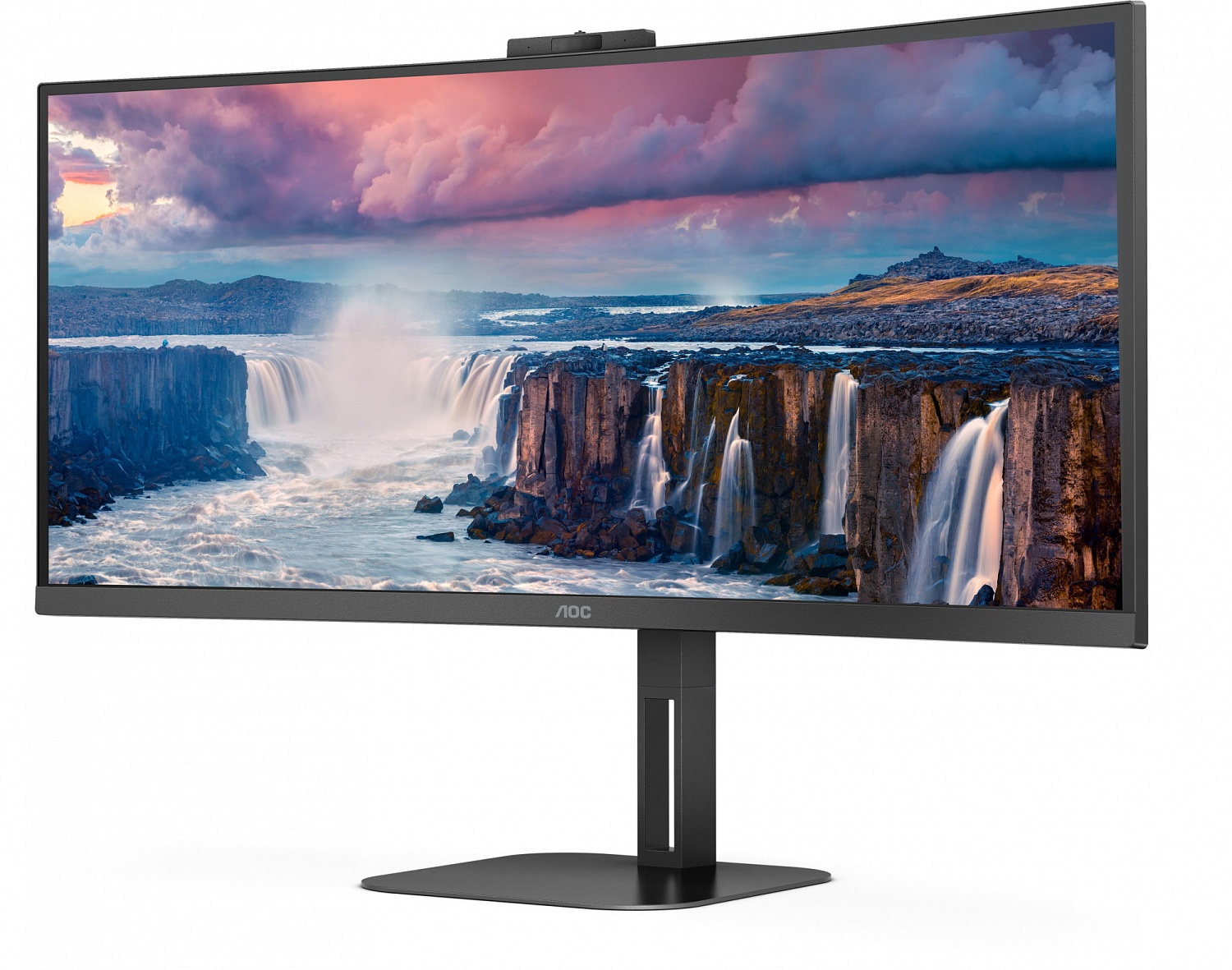 Монитор LCD 34'' [21:9] 3440x1440(UWQHD) VA, Curved, nonGLARE, 100 Hz, 300 cd/m2, H178°/V178°, 3000:1, 20М:1, 16.7M, 4ms, HDMI, DP, USB-C, USB-Hub, Height adj, Tilt, Speakers, 3Y, Black