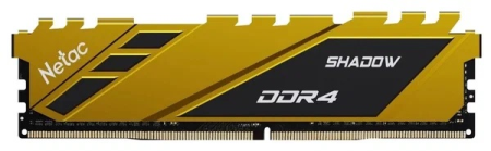 Модуль памяти Netac Shadow DDR4-3200 16G C16 Yellow UDIMM 288-Pin DDR4 / PC PC4-25600 1.35V XMP Радиатор