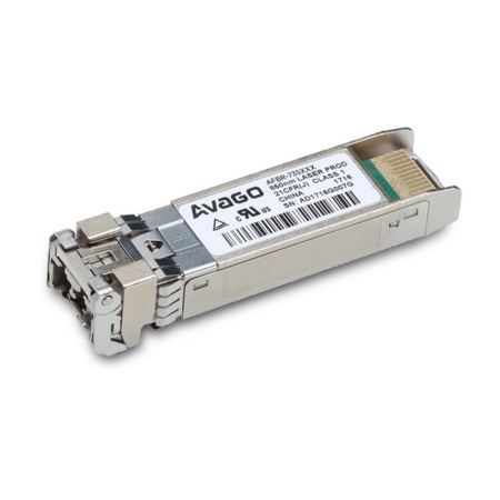 AFBR-735SMZ Transceiver 25GbE (25G/10G), SFP28, 25GBASE-SR, LC MM 100m, 850nm VCSEL laser, DMI, (0C...70C), bail de-latch, Foxconn Avago