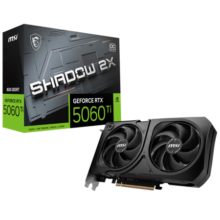 Видеокарта MSI Bad Pack RTX5060Ti SHADOW 2X OC PLUS 8GB GDDR7 128bit 3xDP HDMI 2FAN RTL bp