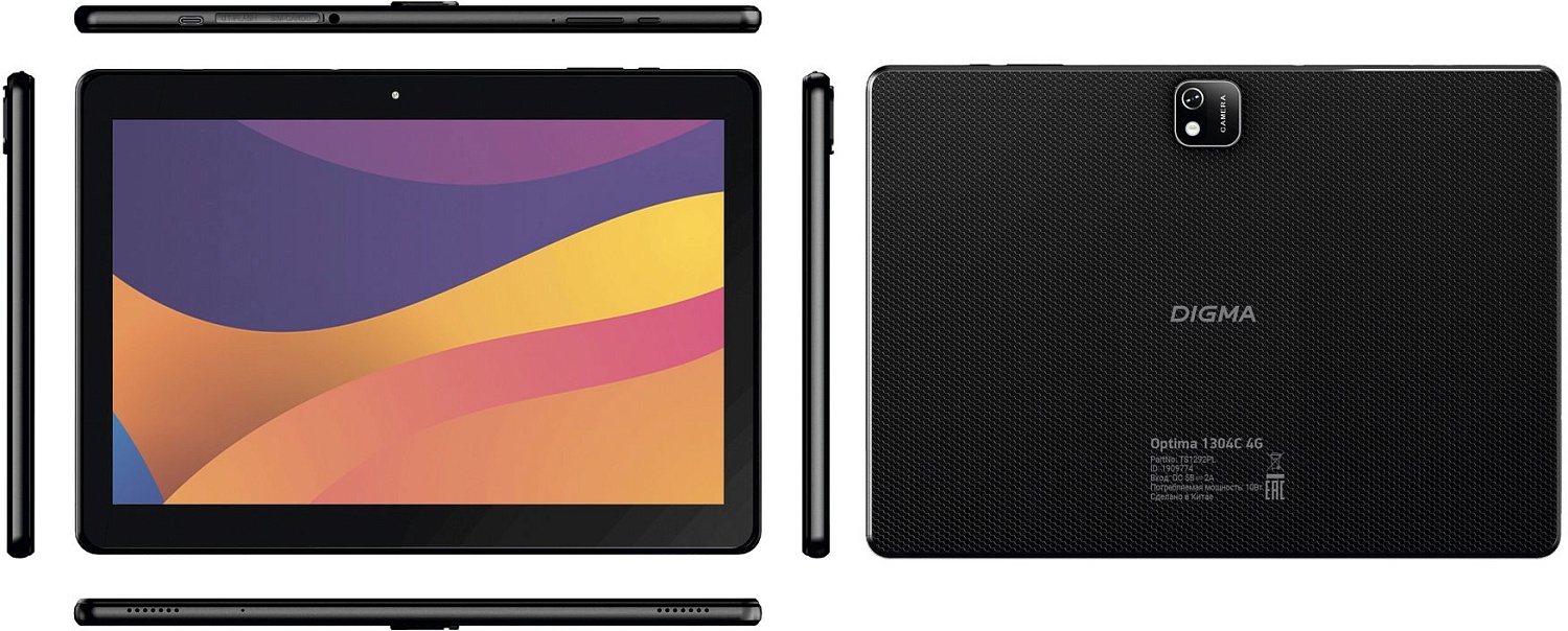 Планшет Digma Optima 1304C 4G SC9863A1 (1.6) 8C RAM3Gb ROM32Gb 10.1" IPS 1280x800 3G 4G Android 12 черный 2Mpix 2Mpix BT GPS WiFi Touch microSD 128Gb 6000mAh