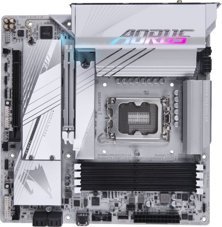 Материнская плата Gigabyte B760M A ELITE X AX Soc-1700 Intel B760 4xDDR5 mATX AC`97 8ch(7.1) 2.5Gg RAID+HDMI+DP