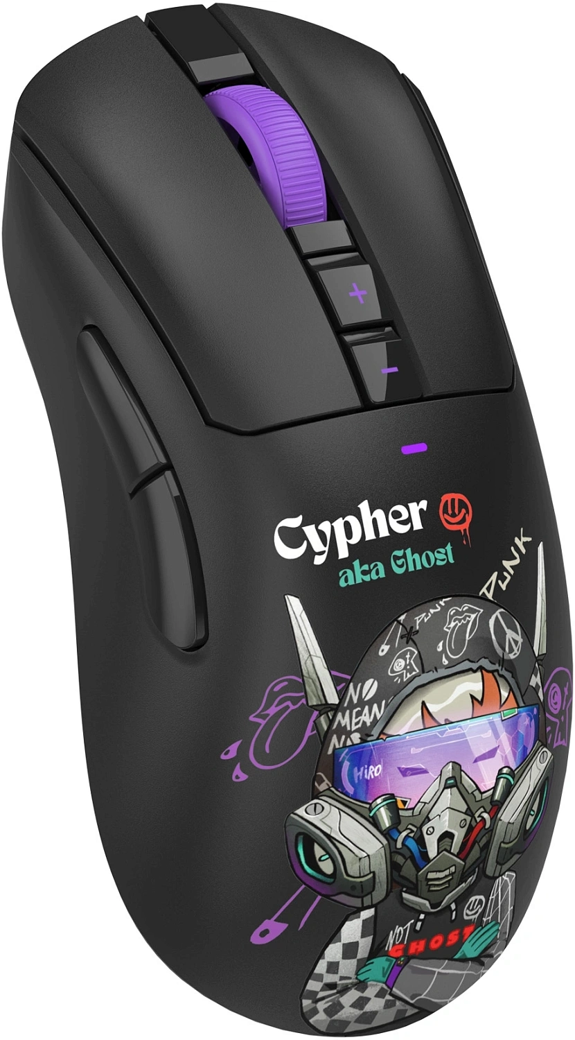 Мышь A4Tech Bloody R73 Pro черный/рисунок оптическая 26000dpi беспров. USB-C 7but (R73 PRO CYPHER GHOST) Мышь A4Tech Bloody R73 Pro черный/рисунок оптическая 26000dpi беспров. USB-C 7but (R73 PRO CYPHER GHOST)