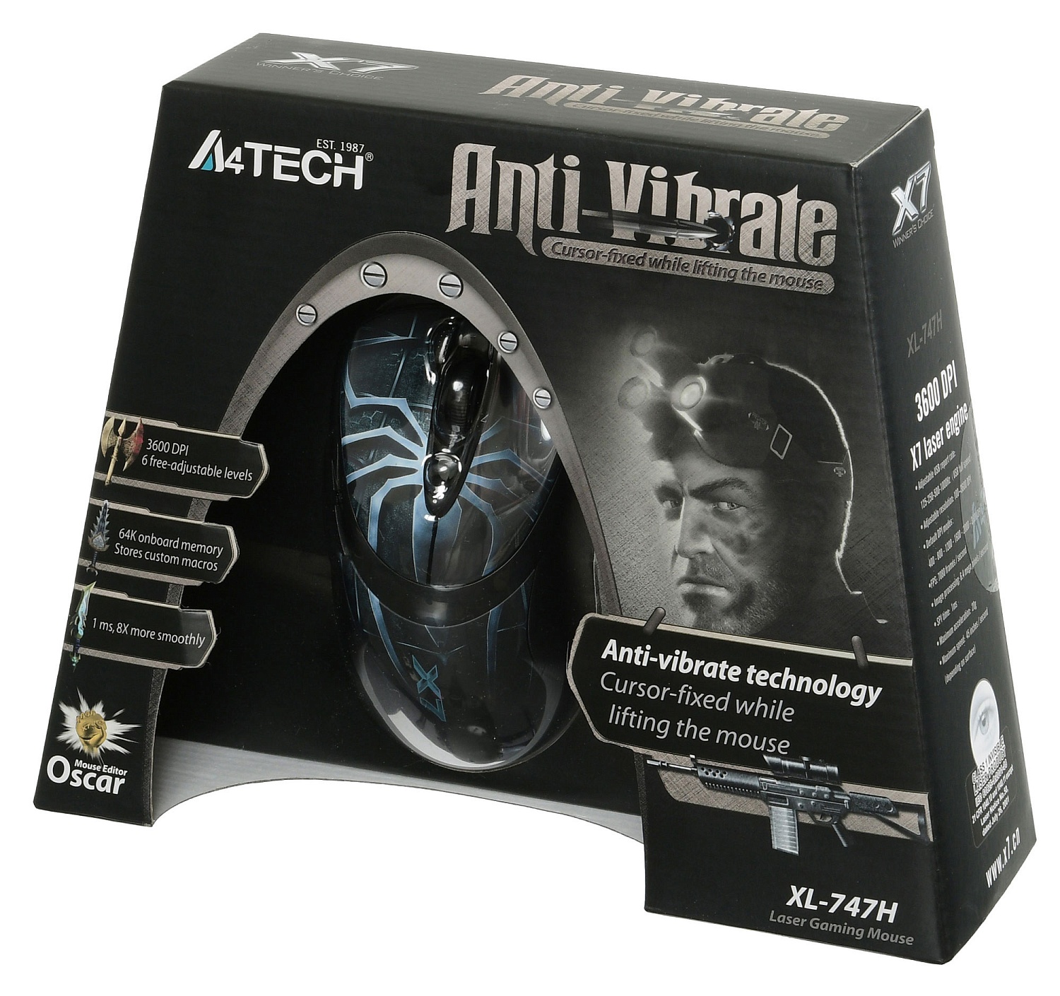 Мышь A4Tech Oscar Editor XL-747H рисунок/голубой лазерная (3600dpi) USB (6but) Мышь A4Tech Oscar Editor XL-747H рисунок/голубой лазерная (3600dpi) USB (6but)