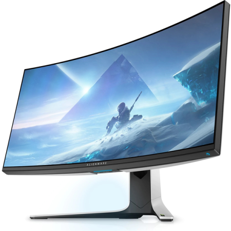 Монитор Dell 37.5''  AW3821DW Curved  S/BK (Fast IPS Nano Color; 21:9; 450cd/m2; 1000:1; 1ms; 3840x1600x144Hz; 178/178; AlienFX; G-Sync ; 1.07 bln colors; 2xHDMI; DP; 5xUSB 3.2; HAS; Pivot; VESA)