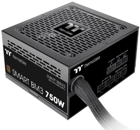 Блок питания Thermaltake Smart BM3 750W, ATX 3.0, PCIe Gen 5.0, APFC, 12cm Fan, 80+ Bronze, Semi Modular, Retail