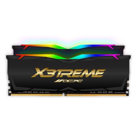 32GB OCPC DDR4 3600 DIMM X3TREME RGB Black Gaming Memory Non-ECC, CL18, 1.35V, XMP 2.0, Heat Shield, Kit (2x16GB), RTL