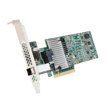 LSI MegaRAID SAS 9380-4I4E SGL (LSI00439 / 05-25190-02) PCIe 3.0 x8 LP, SAS/SATA 12G, RAID 0,1,5,6,10,50,60, 8port(1*int SFF8643 + 1*ext SFF8644), Cache 1GB, 3108ROC, RTL {5}