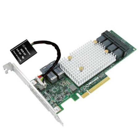 RAID-контроллер Microsemi Adaptec SmartRAID 3154-24i (2294700-R) PCI Express 3.0 x8, SAS-3 12 Гб/с, 4GB, 6хSFF8643 internal, батарейка в комплекте (157909)