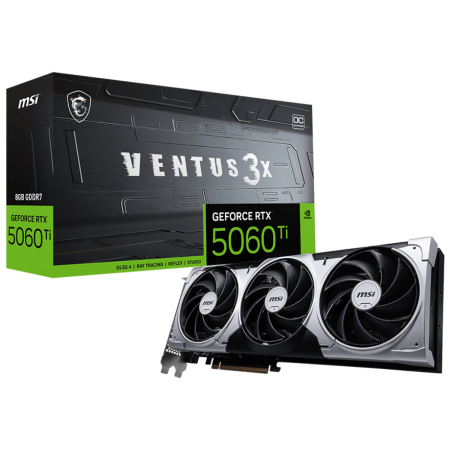 Видеокарта MSI RTX5060Ti VENTUS 3X OC 8GB GDDR7 128 bit 3xDP HDMI 3FAN RTL