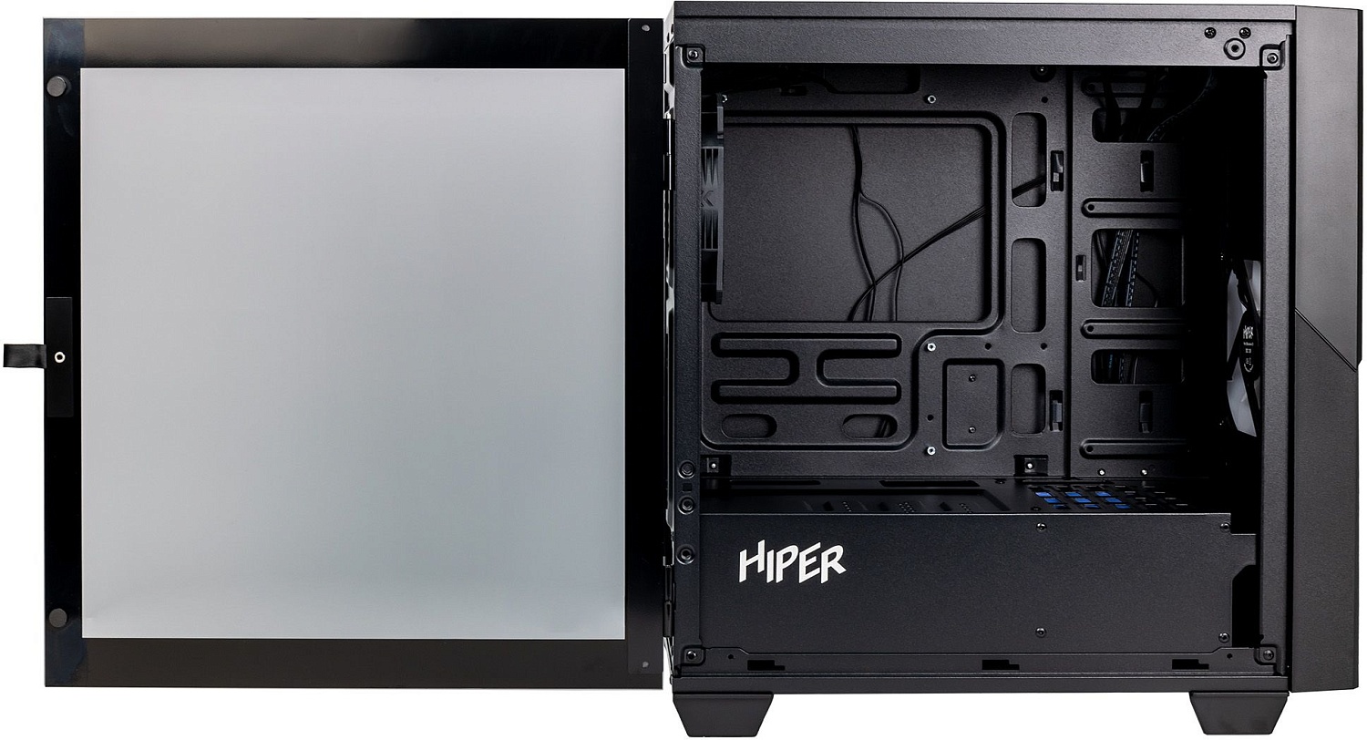 Корпус Hiper CYCLOPS BR черный без БП mATX 6x120mm 1xUSB2.0 1xUSB3.0 audio bott PSU