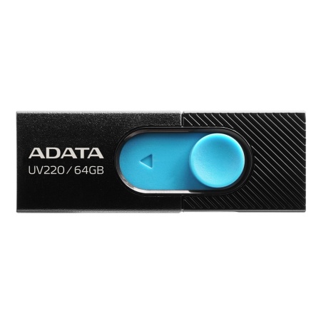 Флеш Диск A-Data 64Gb UV220 AUV220-64G-RBKBL USB2.0 черный/синий