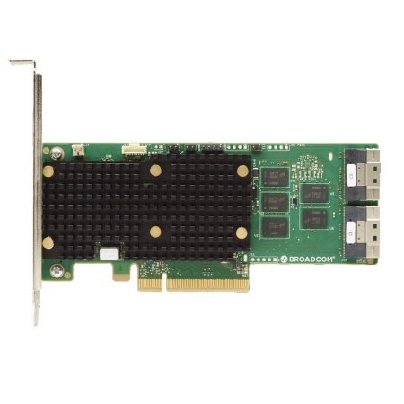 RAID-контроллер Broadcom 9660-16i SGL (05-50107-00 / 05-50107-00003 / 03-50107-00003) , PCIe 4.0 x8, LP, 24G SAS/SATA/NVMe, RAID 0,1,5,6,10,50,60, 16port(2x8 SFF-8654), 4GB Cache, SAS4116 ROC, RTL