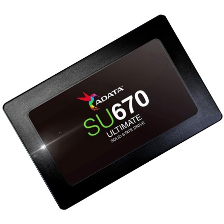 2.5" 500GB ADATA SU670 Client SSD (ASU670SS-500G-B) SATA 6Gb/s, 520/450, IOPS 50/65K, MTBF 2M, 3D NAND, 100TBW, 0,18DWPD, Bulk