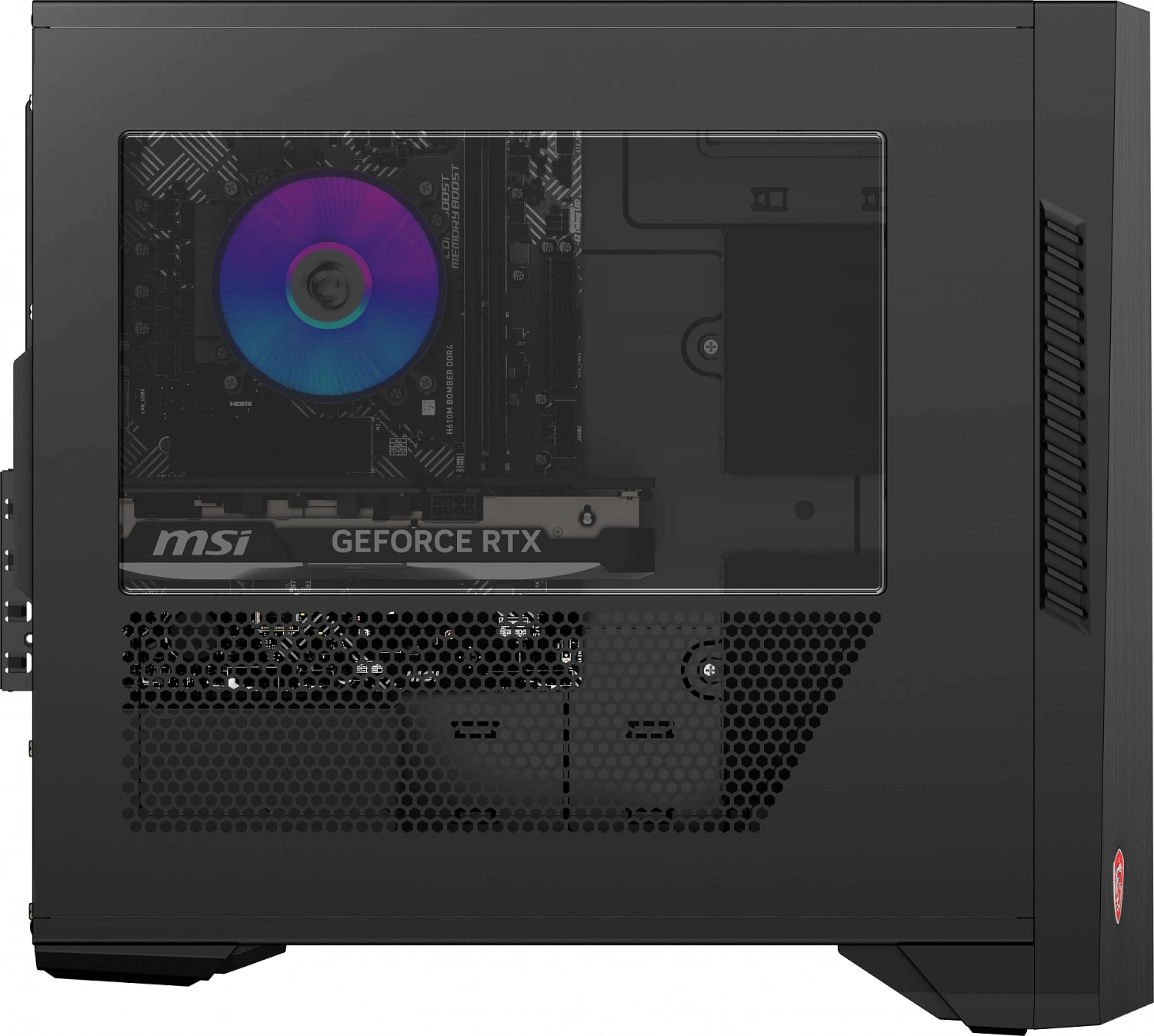 ПК MSI Codex 6 14NUE5-205RU i5 14400F (2.5) 16Gb SSD1Tb RTX 4070Super 12Gb Windows 11 Home GbitEth WiFi BT 500W черный (9S6-B91431-205)