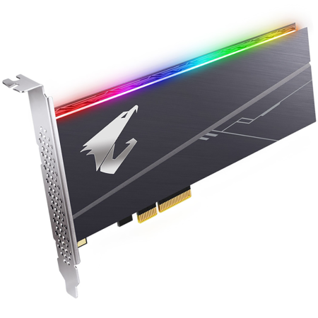 AIC 1TB Gigabyte AORUS RGB Client SSD GP-ASACNE2100TTTDR PCIe Gen3x4 with NVMe, 3480/3080, IOPS GP-ASACNE2100TTTDR 610/530K, MTBF 1.8M, 3D TLC, 1024MB, 1600TBW, RTL {10} (804947)