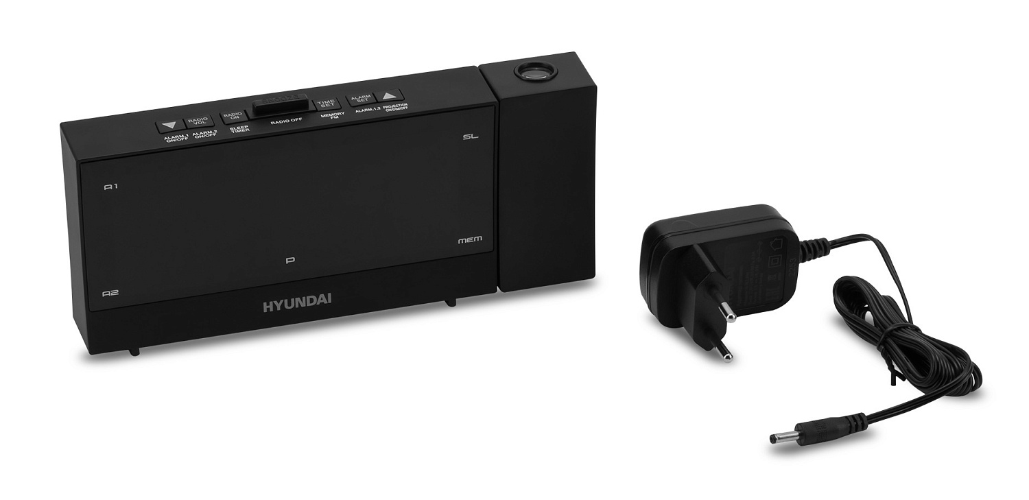 Радиобудильник Hyundai H-RCL243 черный LCD проек.изоб. подсв:зеленая часы:цифровые FM Радиобудильник Hyundai H-RCL243 черный LCD проек.изоб. подсв:зеленая часы:цифровые FM