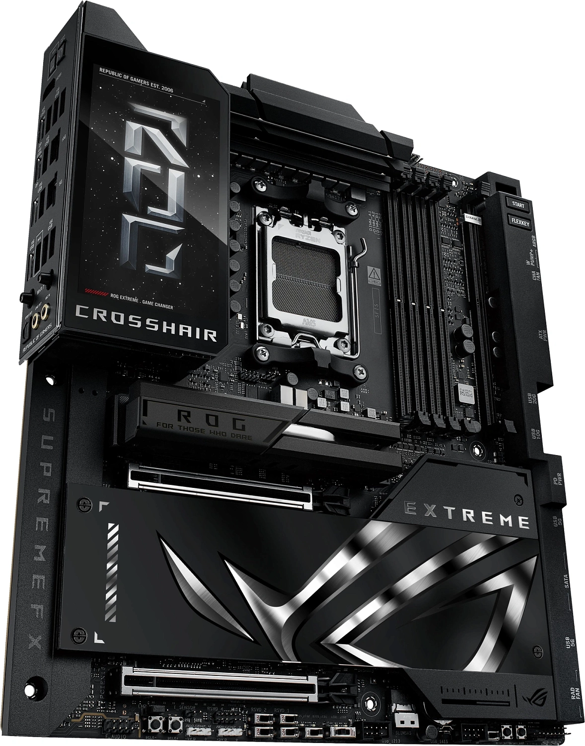 Материнская плата ASUS ROG CROSSHAIR X870E EXTREME, AM5, X870E, 4*DDR5, 4*SATA, 5*M.2,  10*USB 3.2, 2*Type-C, 2*USB4, 6*PCIx16, HDMI, E-ATX; 90MB1LB0-M0EAY0