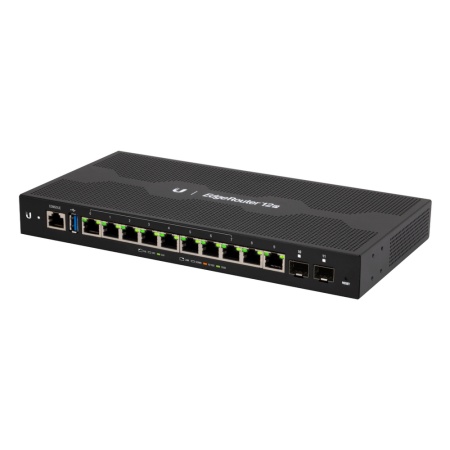 EdgeRouter 12P Маршрутизатор 4 ядра (1 ГГц), 10х 1G RJ45, 2х SFP, раздача PoE