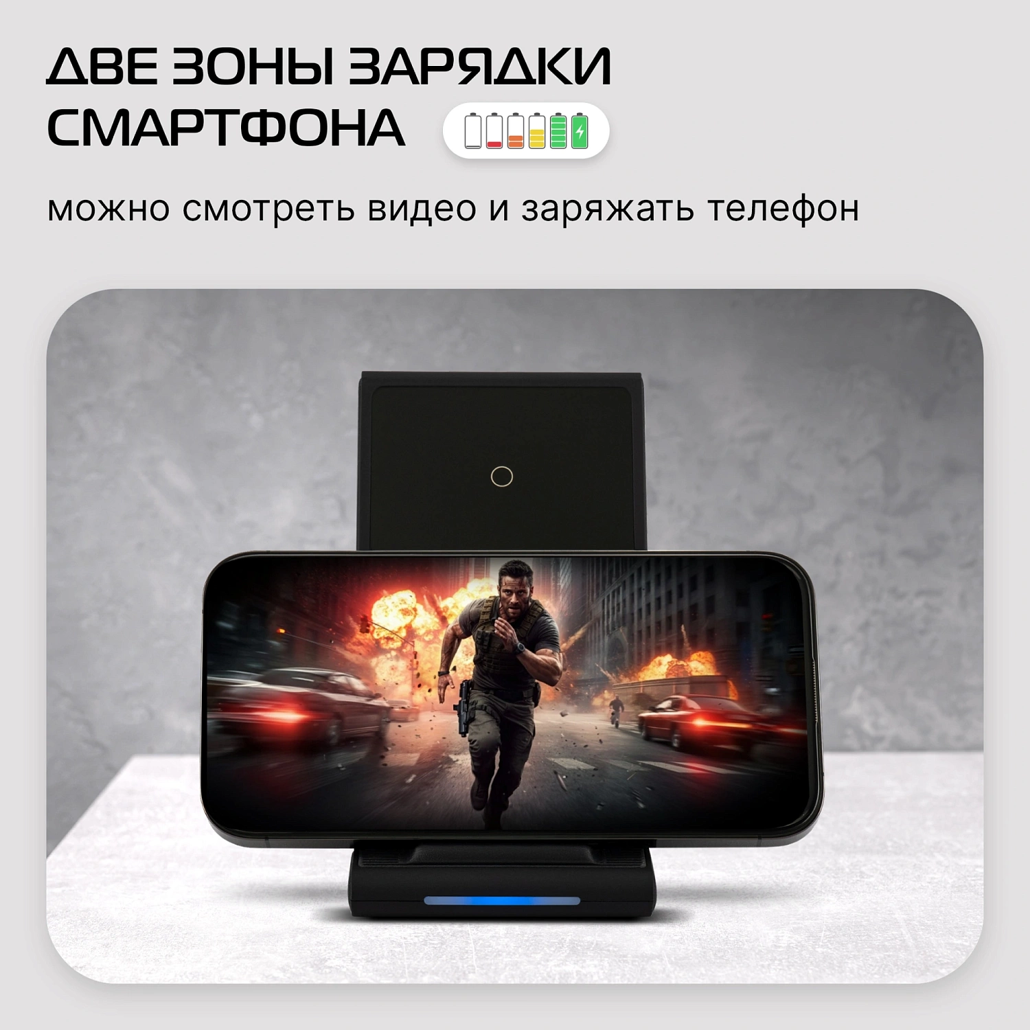 Беспроводное зар./устр. Buro CWC-QC5 15W 3A (QI) USB-C универсальное черный (CWC-QC5A15BK)