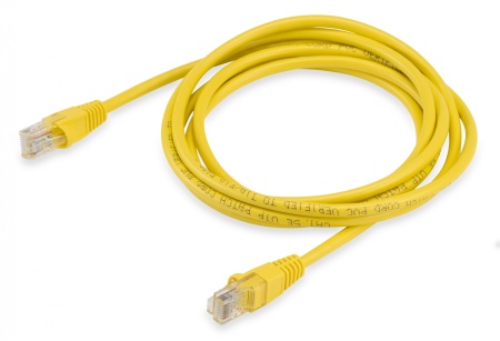 Патч-корд Buro UTP 4 пары cat5E CCA molded 2м желтый RJ-45 (m)-RJ-45 (m)