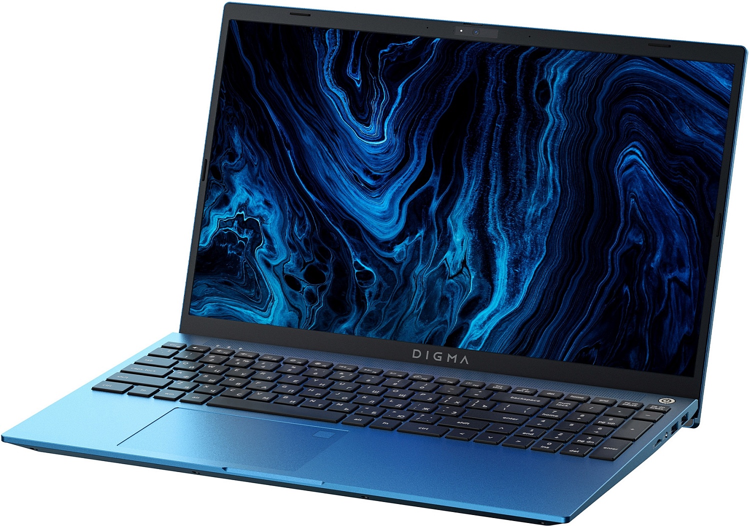 Ноутбук Digma Pro Sprint M Core i7 1165G7 16Gb SSD512Gb Intel Iris Xe graphics 15.6" IPS FHD (1920x1080) Windows 11 Professional blue WiFi BT Cam 4500mAh (DN15P7-ADXW03)