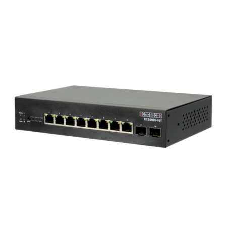 ECS2020-10T Edge-corE 8 ports 10/100/1000Base-T + 2G SFP uplink ports L2 Gigabit Ethernet Switch - Smart series