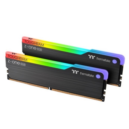 16GB Thermaltake DDR4 4400 DIMM TOUGHRAM Z-ONE RGB Black Gaming Memory R019D408GX2-4400C19A R019D408GX2-4400C19A Non-ECC, CL19, 1.45V, Heat Shield, XMP 2.0, Kit (2x8GB), RTL (529235)