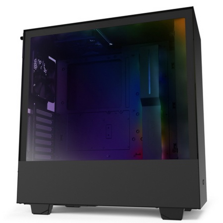 H510i CA-H510i-B1 Compact Mid Tower Black/Black Chassis withSmart Device 2, 2x 120mm Aer F Case CA-H510i-B1 Fans, 2x LED Strips andVertical GPU Mount (695010)