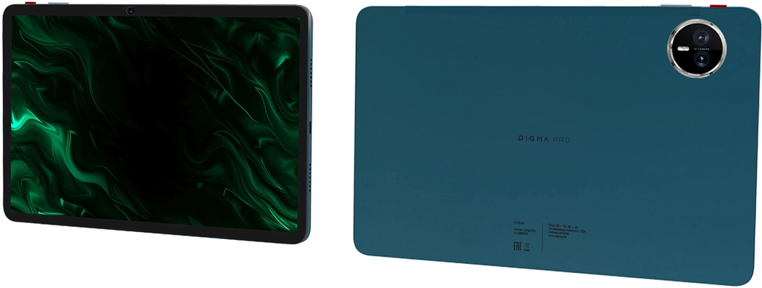 Планшет Digma Pro Eclipse T616 (2.0) 8C RAM8Gb ROM256Gb 11" In-Cell 1920x1200 4G 2Sim Android 14 зеленый 20Mpix 8Mpix BT WiFi microSD 1Tb 8000mAh