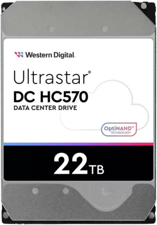 Жесткий диск Western Digital Ultrastar DC HС570 HDD 3.5" SATA 22Tb, 7200rpm, 512MB buffer, 512e (0F48155), 1 year