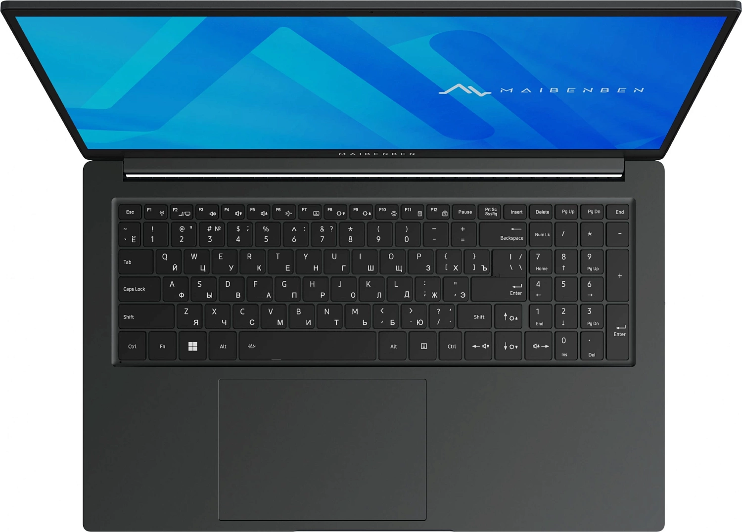 Ноутбук Maibenben P725 Core i5 12450H 16Gb SSD512Gb Intel UHD Graphics 17.3" IPS FHD (1920x1080) Linux grey WiFi BT Cam 6065mAh (P7251SF0LGRE0)