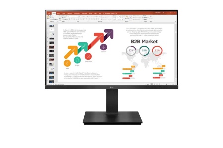 Монитор LCD 23.8'' [16:9] 1920х1080(FHD) IPS, nonGLARE, 75 Hz, 250 cd/m2, H178°/V178°, 1000:1, 16.7M, 5ms, VGA, HDMI, DP, Height adj, Pivot, Tilt, Swivel, 2Y, Black