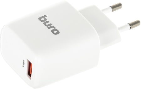 Сетевое зар./устр. Buro BUWG1 18W 3A (QC) USB-A универсальное белый (BUWG18P100WH)