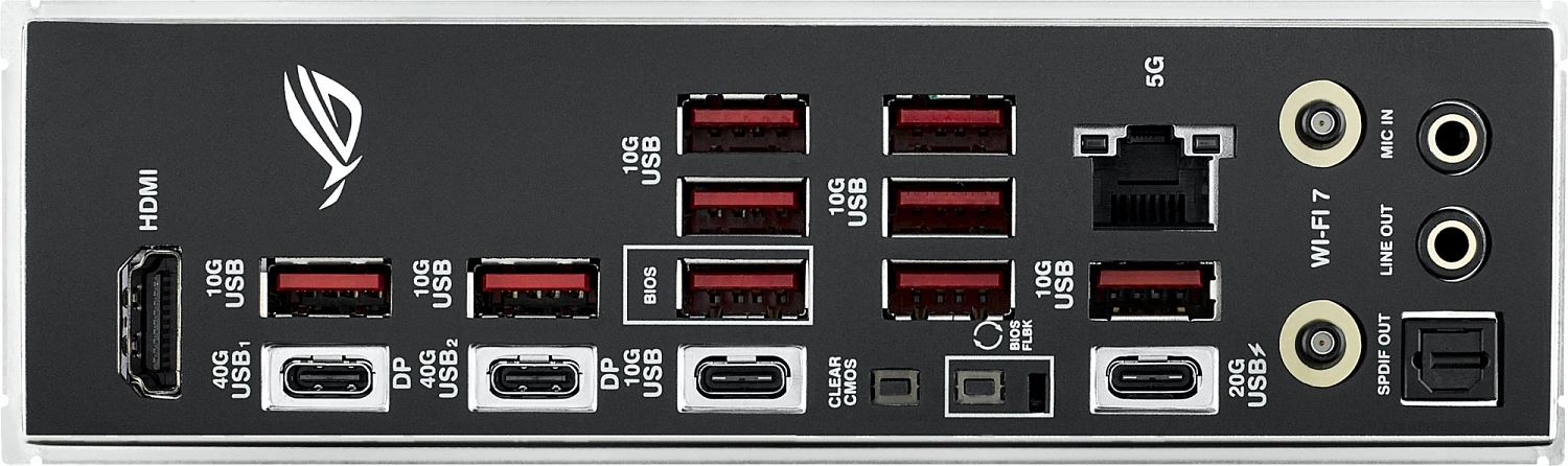 Материнская плата ASUS ROG STRIX X870E-E GAMING WIFI, AM5, X870, 4*DDR5, 4*SATA, 5*M.2, 9*USB 3.2, 2*USB4, 2*Type-C, 2*PCIx16, HDMI, ATX; 90MB1IB0-M0EAY0