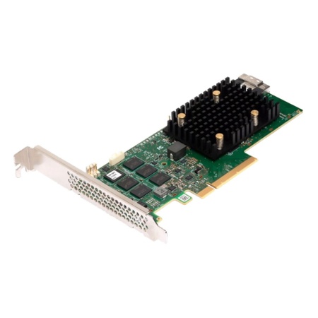 RAID-контроллер Broadcom 9560-8I SGL (05-50077-01 / 03-50077-01005) PCIe 4.0 x8 LP, SAS/SATA/NVMe, RAID 0,1,5,6,10,50,60, 8port(1 * int SFF8654), 4GB Cache, 3908ROC, RTL (R8i) (007479)